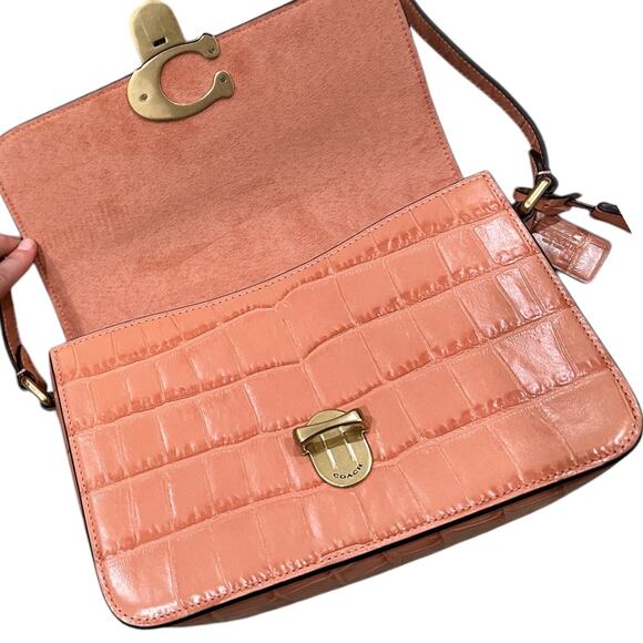 Coach Studio Shoulder Bag Crocodile-embossed Leather in Light Coral - Picture 5 of 14